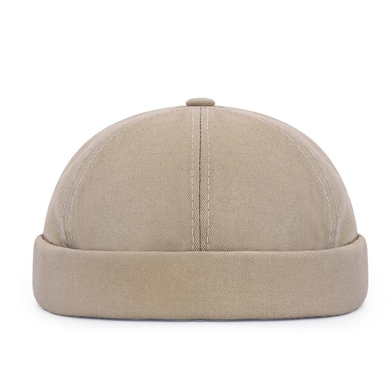 Trendy Retro Hip-hop Landlord Hat Melon Rind Hat Smooth Board Without Brim Tang Hat