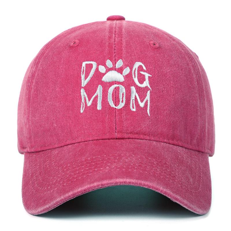 Retro Letter Embroidery Dog Dad Baseball Caps Washed Cotton Adjustable Casual Hat Hip Hop Streetwear y2k Cap