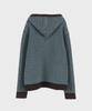 PREF Brown Wool Knit Stripe Hoodie