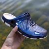 Men's Large Size Closed-Toe Breathable Beach Sandals: Non-Slip, Thick Sole, Casual Summer Half-Slippers