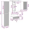 Bathroom Furniture Set 5 Pcs Reclaimed Wood Engineered Wood and Glass