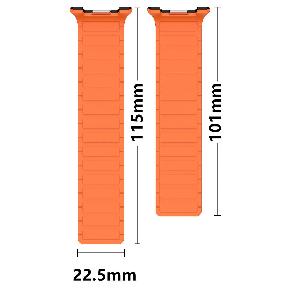 No Gaps Soft Silicone Magnetic Strap for Samsung Galaxy Watch 8 Classic 46mm Sport Band for Galaxy 7/6/5/4 40mm 44mm 45mm 47mm 43mm Curved End Strap