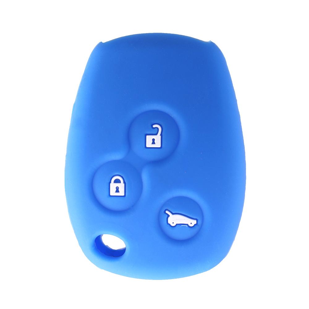 3 Button Silicone Rubber Car Key Shell Cover Case Protector For Renault Duster Logan Fluence Clio Vivaro Master Traffic