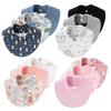3Pcs Baby Cotton Bibs Burp Cloth Cartoon Print Infant Saliva Towels for Girls Boys Newborn Bib Toddler Stuff Baby Accessories