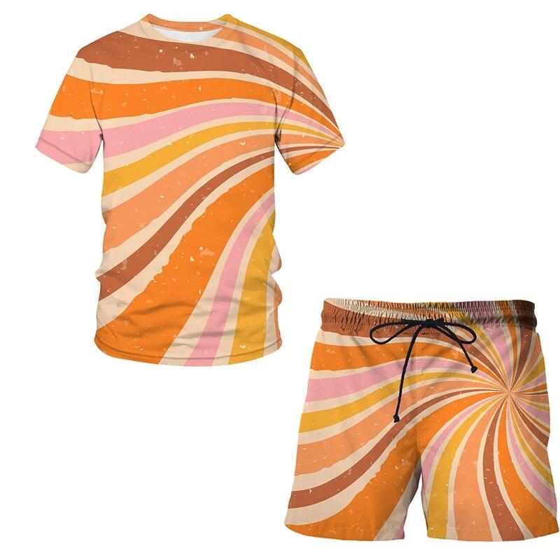 

Новая мужская одежда с абстрактным искусством, спортивные костюмы, летние топы, футболка, шорты, мужской и женский модный комплект из двух предметов с короткими рукавами 6XL