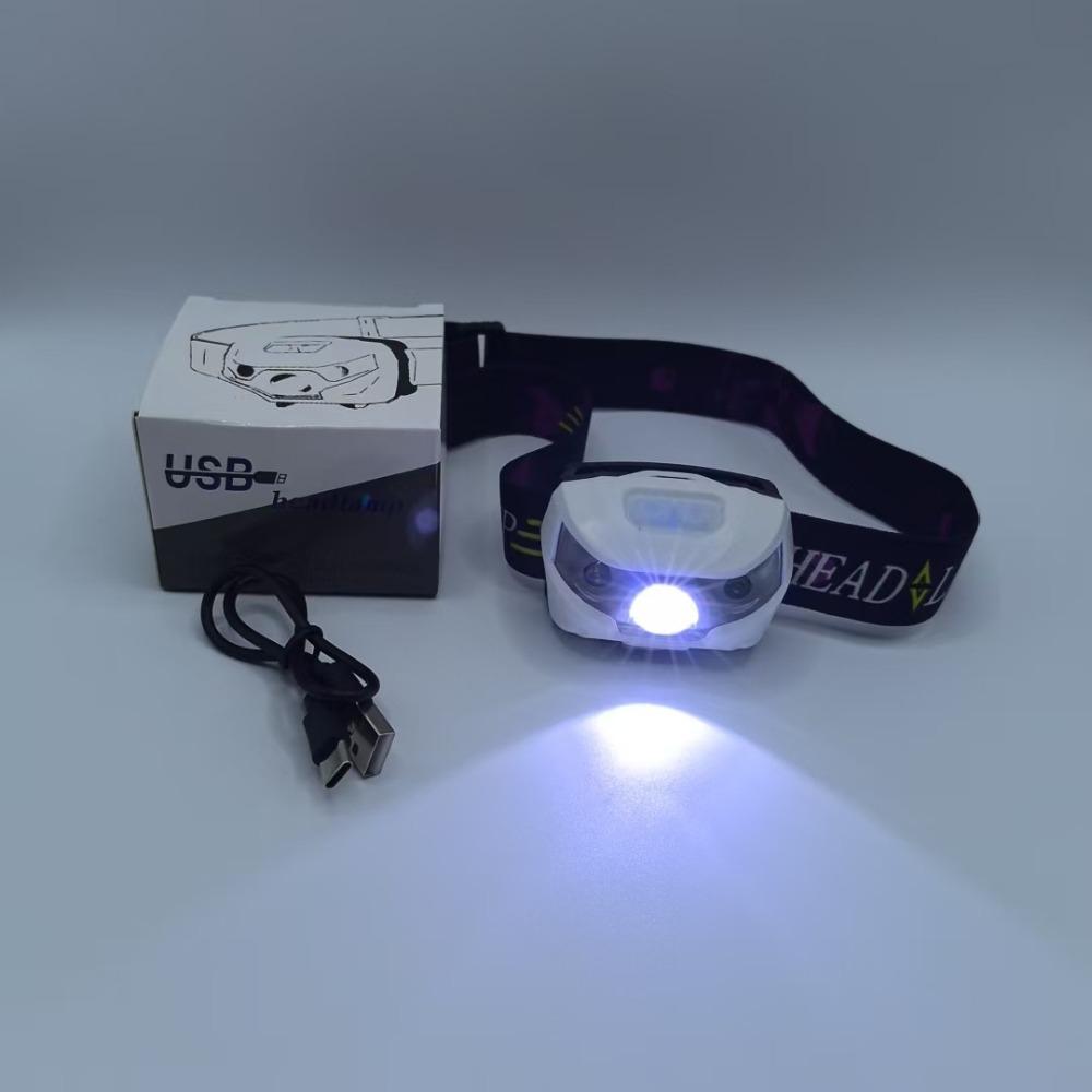 Powerful Sensor LED Headlamp USB Rechargeable Head Flashlight Headlight Waterproof Torch for Outdoor Camping Fishing Lantern