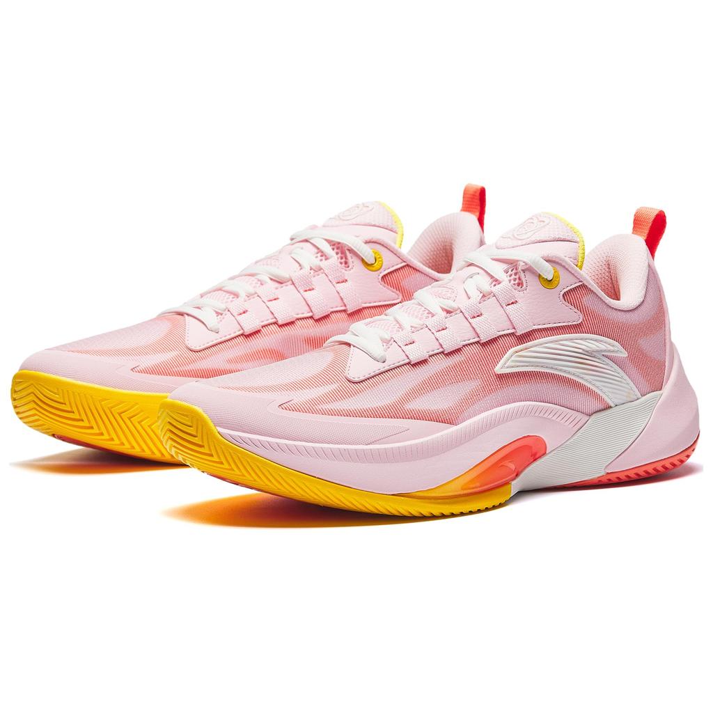 New Anta Instantaneous 1 TD Honey Peach Cushioning, Wear Resistant Low Top Basketball Shoes Men's Pink 912421601Q-4