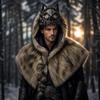 Středověký styl Vlčí lebka Kapuce Viking Kostým Halloweenská pokrývka hlavy Scénické vystoupení
