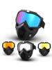 Mortorcycle Face Mask High-Definition Goggles With Mouth Filter For Open Face Helmet Motocross Eye Face Protector 1Pc