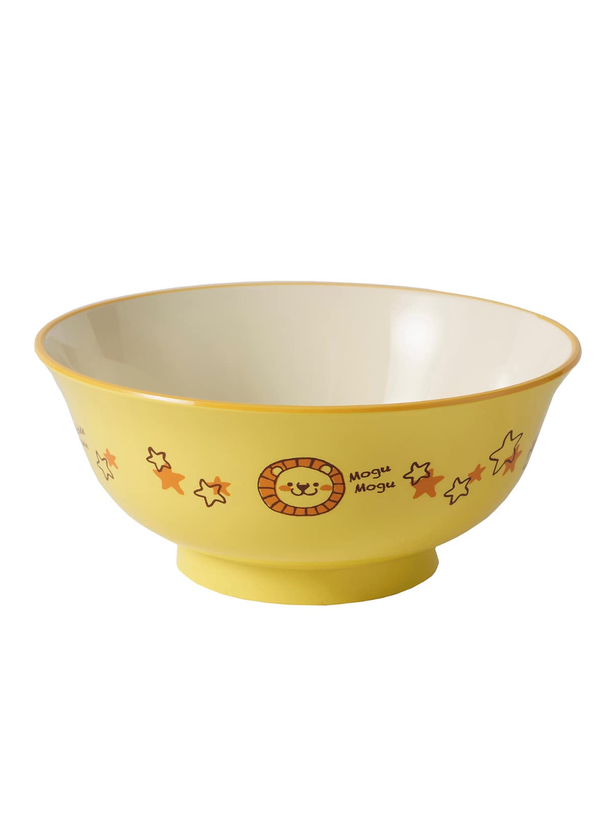 

Asahi Koyo Children s Noodle Bowl, Lion Design, Yellow, Microwave and Dishwasher Safe, Made in Japan, Kids Mogu Mogu Series, KD-208, 1 Bowl