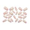 Medium-length European Square Style Explosive Nail Art Glitter Fragments Summer Fresh French Daisy Manicure Pieces Fake Nails