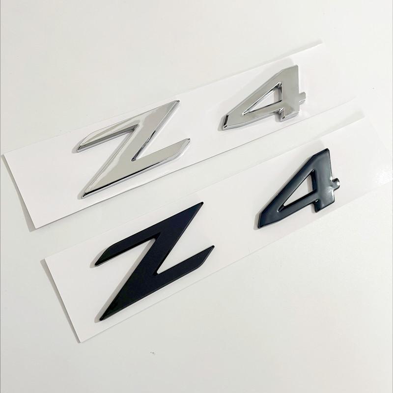 3D ABS Adhesive Chrome Black Logo Z4 Emblem Letters Car Rear Trunk Badge Decal For BMW Z4 E85 E89 G29 Z4 Sticker Accessories