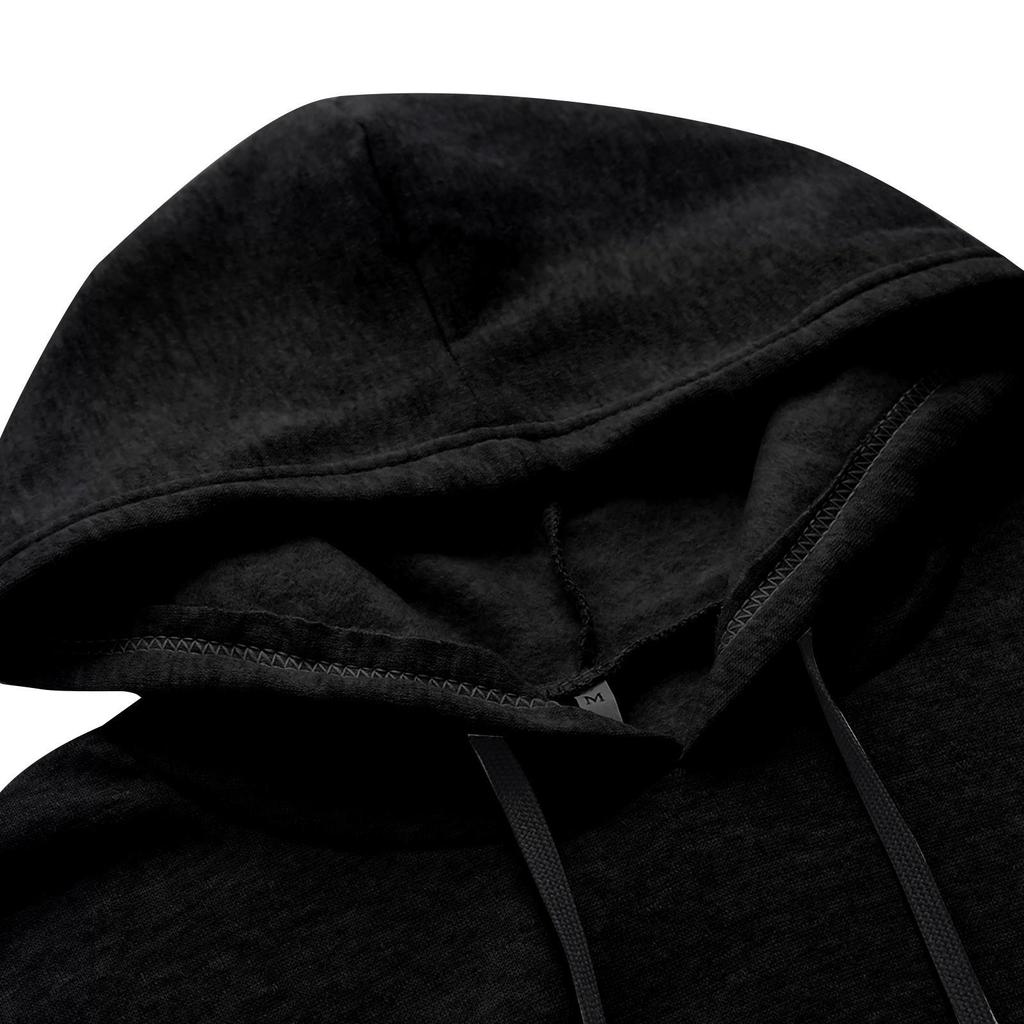 Damenmode, lässig, locker, langärmelig, einfarbig, mit Kapuze, Sweatshirt-Bluse