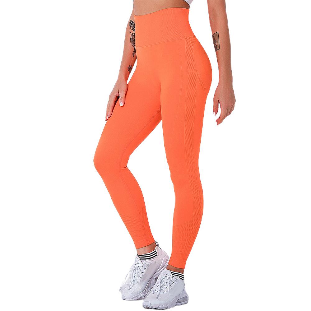 Damen-Leggings mit hoher Taille, reine Farbe, Stretch, Sport, Fitness, Laufen, Jogger, dünne lange Hose, Yoga-Hose