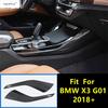 Central Control Shift Gear Box Side Panel Strip Decor Cover Trim Carbon Fiber Accessories Interior For BMW X3 G01 2018 - 2024