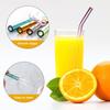 7 Pcs/set Reusable Glass Straws,Eco-friendly Drinking Straws for Smoothies, Milkshakes, Tea, Juice, Cocktails - Multi-Color Mixe