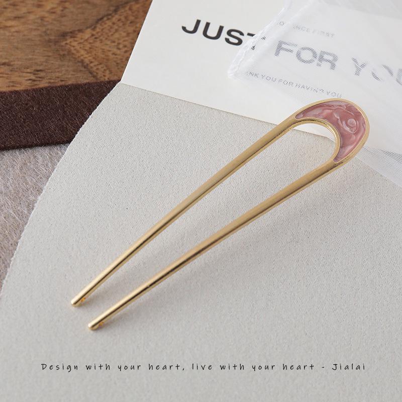 Elegant Pearl U-shaped Hairpin for Women - New Chinese Style Updo Accessory 2025