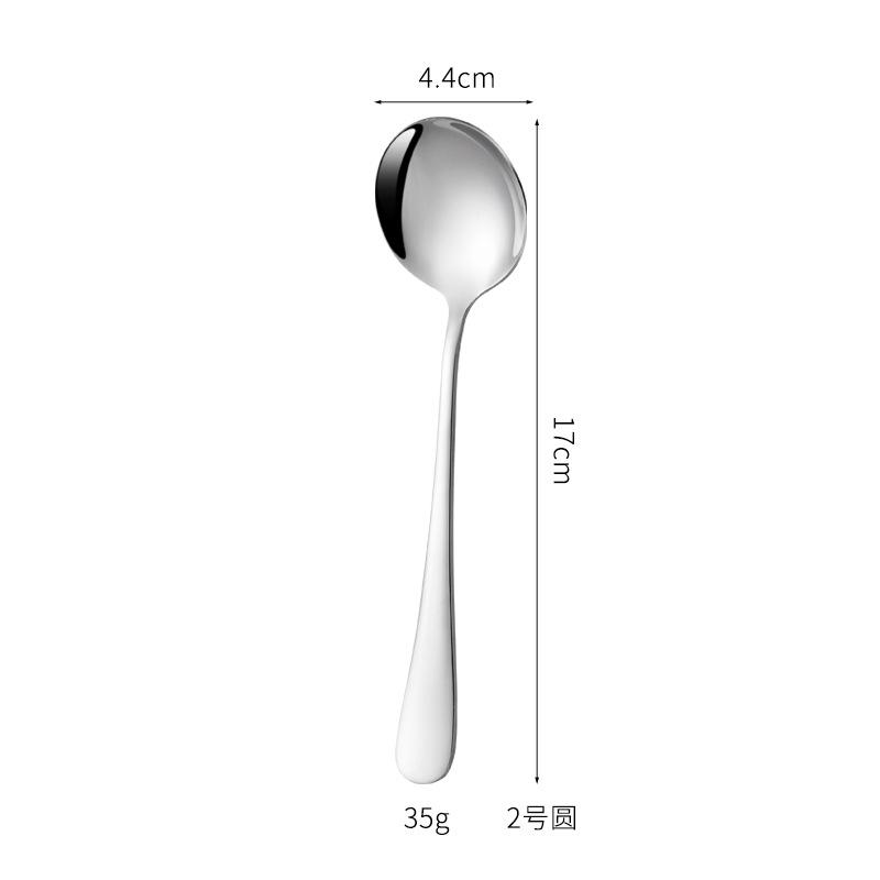 304 Stainless Steel Knife and Fork Spoon Thickened Tableware Dessert Round Spoon Pointed Spoon Western Food Steak Knife and Fork