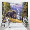 3D Bear Background Decoration Tapestry Curtain Nordic Style Bohemian Hippie Wall Decoration Tapestry Curtain Living Room Bedroom