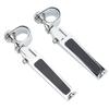 Pair Clevis Foot Pedals U Clamp Footrests Universal for Motorcycle Street Bike with 1in ‑ 1‑1 4in Highway Engine Crash