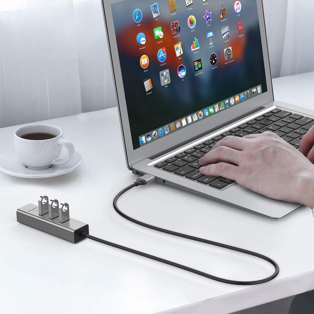 LENTION USB Hub Gigabit Compatible High Speed Adapter with Wired LAN Ethernet USB Expansion Surface Pro Compatible 10/100/1000Mbps 0.5m 3-Port USB3.0