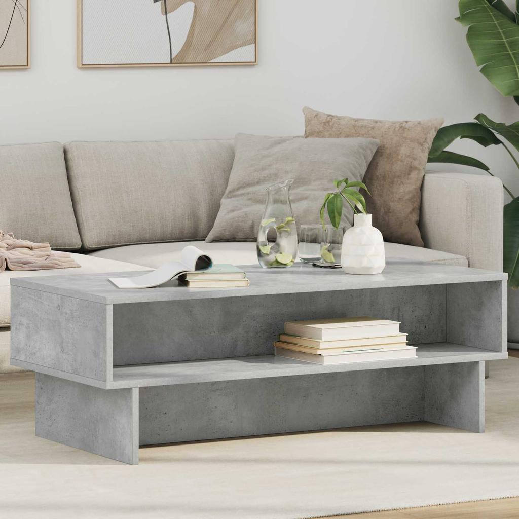 Coffee Table Concrete Gray 100 x 46 x 35 cm Engineered Wood
