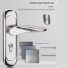 Stainless Steel Silent Indoor Bedroom Door Lock with Handle, Universal Fit for Solid Wood Doors