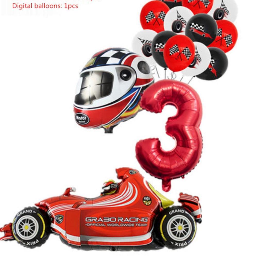 Black & White Racing Party Disposable Tableware Set: Paper Plates & Cups for Boy's Birthday