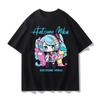 Japanese Anime Hatsune Miku Unisex Womens Tshirt Harajuku Street Casual Fashion Cotton Shortsleeve Soft and Breathable