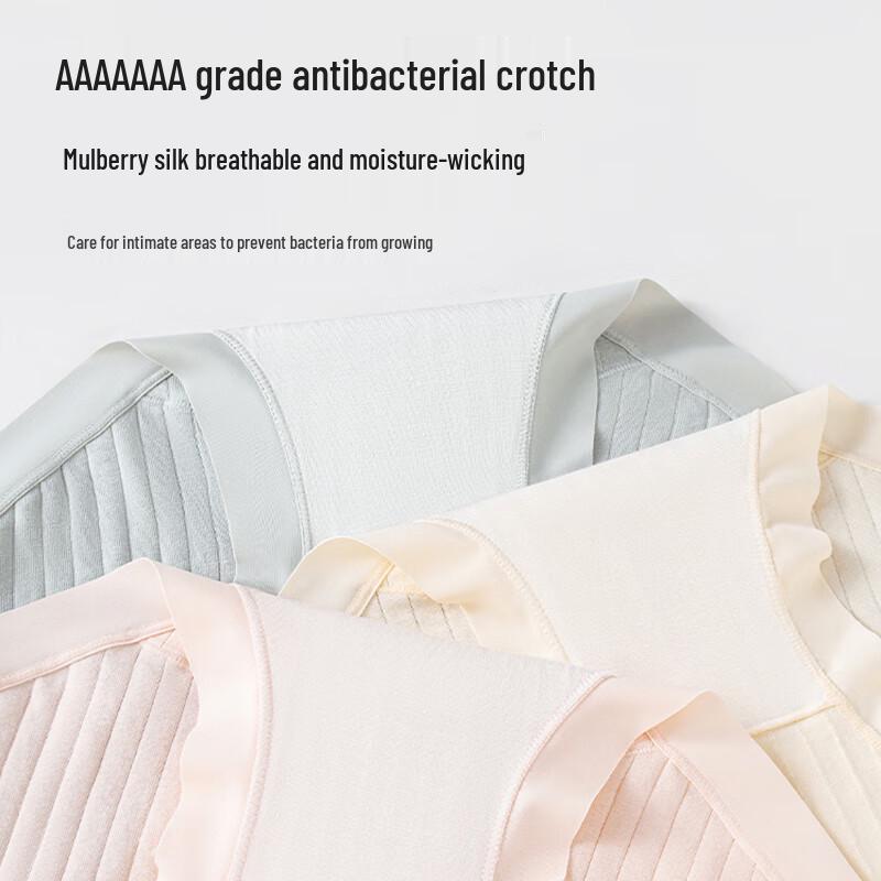 Women's 7A Antibacterial Modal High-Waist Underwear with Xinjiang Cotton & Silk - 4 Pack