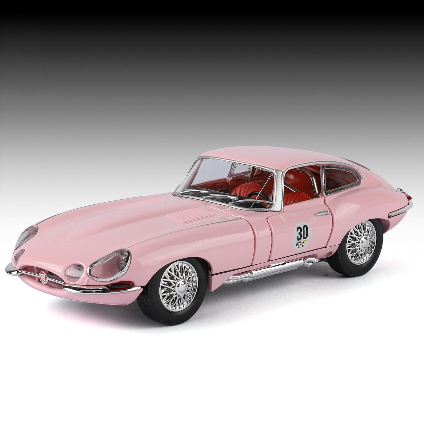 

1:24 Jaguar E-Type High Simulation Alloy Vehicle Miniatures Excellent Room Decor Home Interior Decoration Boy s Collectibles Kid розовый
