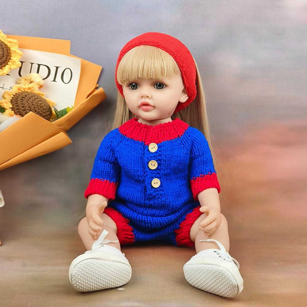 

55 см 22 дюйма Reborn Baby Betty Реалистичная девочка Кукла Полностью Силиконовое Виниловое Тело Принцесса Малыш Bebe Рождественский Подарочный Игрушка 55cm