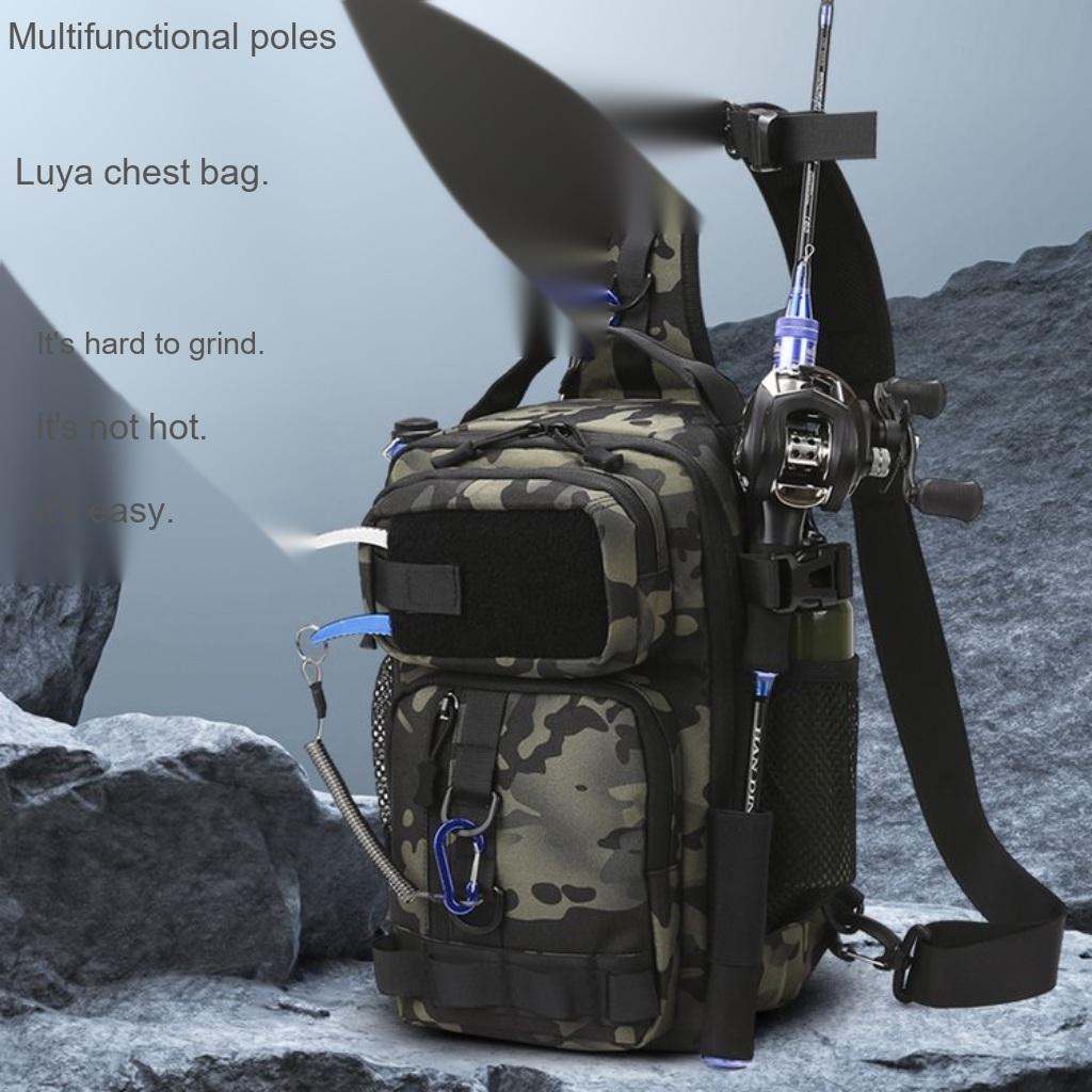 Crossbody Bag Unisex Oxford Multi Pocket Fishing Outdoor