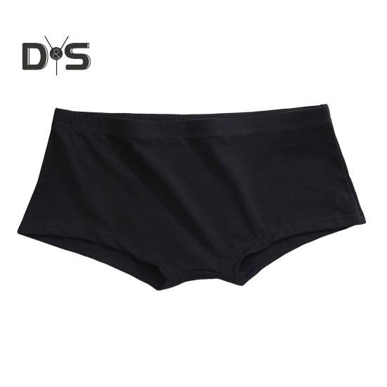 

Мужские трусы-боксеры, однотонные, дышащие, эластичные, U-образные, с плоским углом, трусы, домашняя одежда XL чёрный