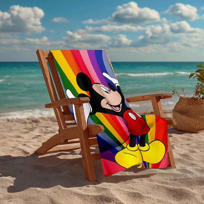 Ultra-Soft Beach Towel with Mickey Theme,Ideal for Pool - Camping, Diving - Perfect Travel Essential, Vibrant Beach Towel.
