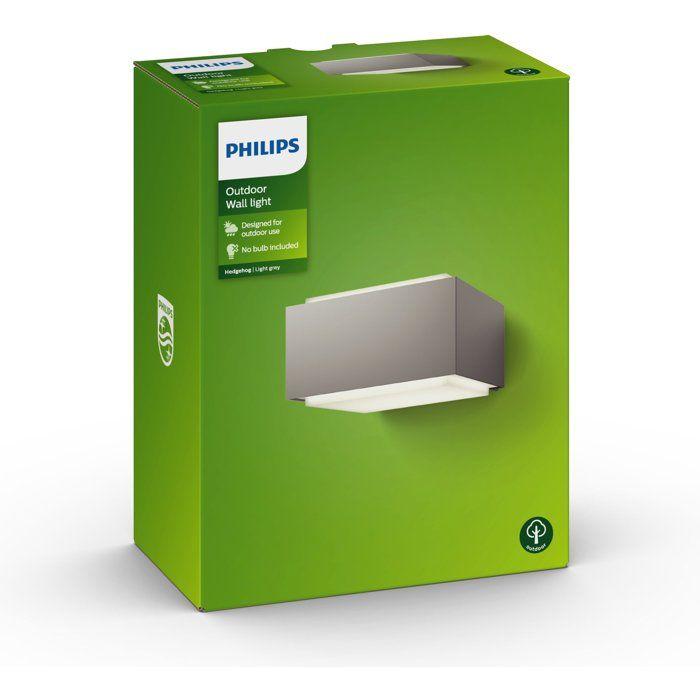 Applique murale - PHILIPS - Hérisson - Gris - 1x42 W - 230 V - IP44