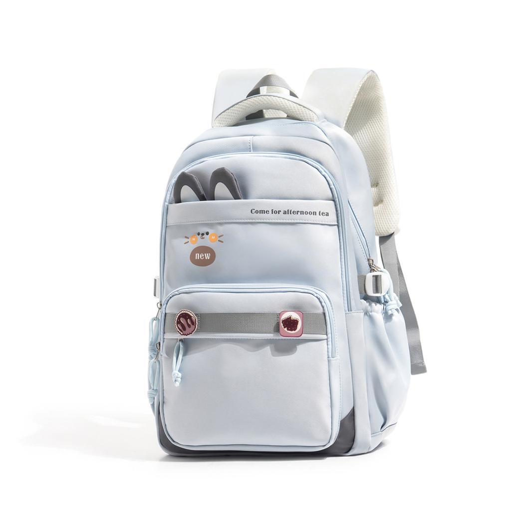 Schoolbag Junior high school schoolbag College student versatile Korean version casual backpack high value large capacity cute backpack