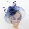 Damen-Fascinator-Hut, eleganter Federschleier, Netzstoff, Retro, leicht, Kostümzubehör, reine Farbe, Damen-Hochzeit, Brauthut für Party