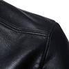 Top Leather Jacket Men's Autumn and Winter Leather Jacket Light Business Casual Square Collar Fashion All-Match PU Leather Jacket