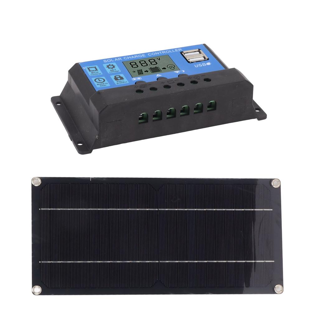 6W Monocrystalline Silicon Solar Panel Kit with 100A Controller Waterproof Solar Charge Controller