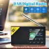 DAB+ Portable Digital Radio BT5.0 Stereo Multifunctional DAB FM Audio Receiver Broadcasting Player Portable for Home Office