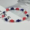 Unisex Natural Stone Beaded DIY Bracelets for American Independence Day