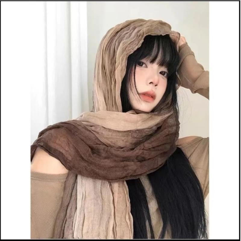 Large Size Printed Gradient Sunscreen Scarf Shawl Beach Towel