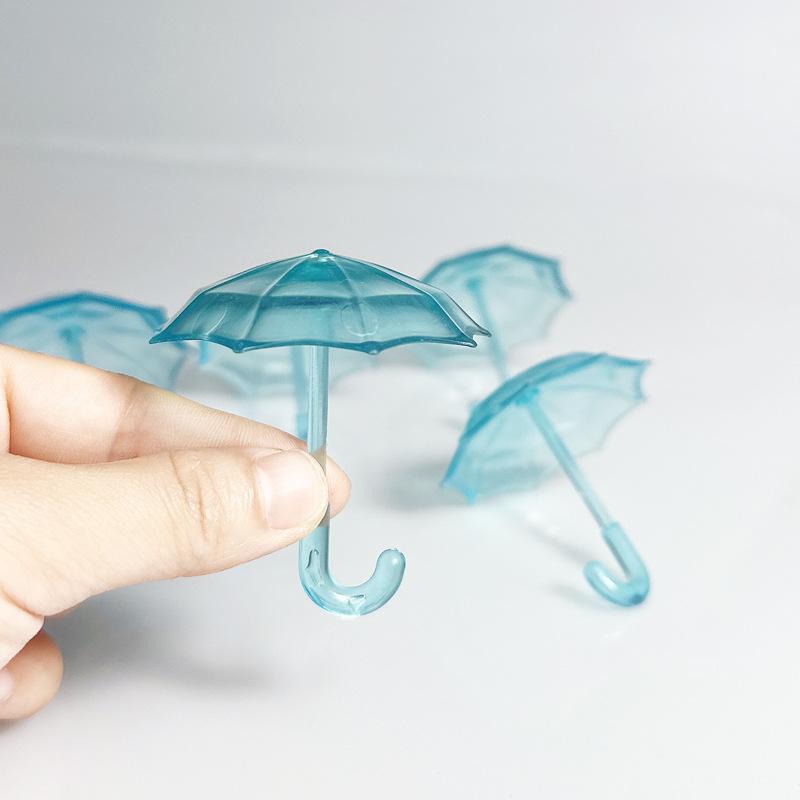 1Pcs Dollhouse Furniture Accessories Transparent Plastic Mini Umbrella Home Decoration Children'S Play Toys