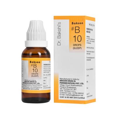 's B10 Sleep Drops 30 Ml Pack of 1 Natural Homoeopathic Remedy for Restful Sleep