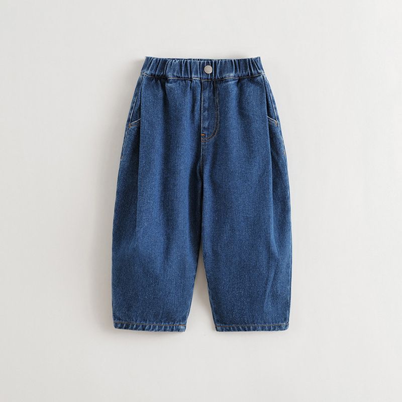 Mark Jenny Girls' Pure Cotton Versatile Denim Carrot Pants Baby Pants 2026 Spring Collection 551585