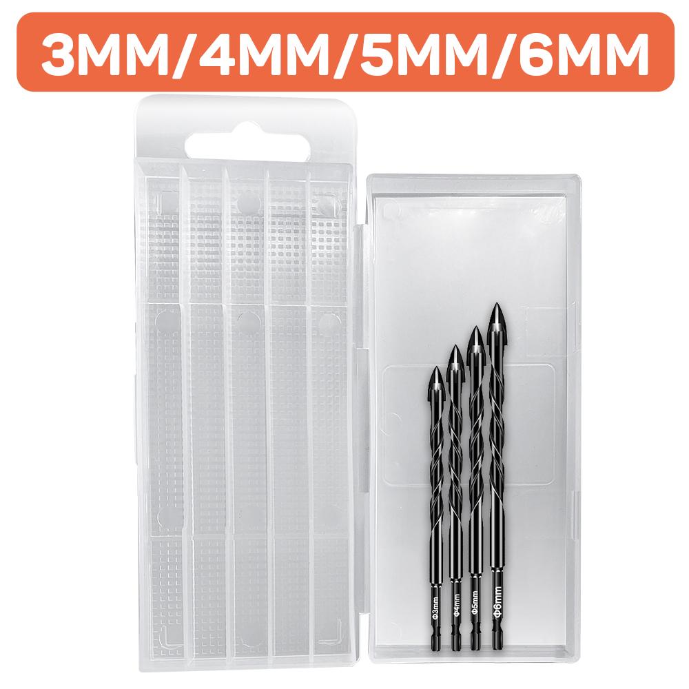 

Набор сверл по плитке с крестообразным шестигранником 3-12 мм для стекла, керамики, бетона, кирпича, твердого сплава, треугольное сверло, набор инструментов для деревообработки