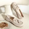 2025 Damen Echtleder Quasten Rutschfeste Slipper – Lässige Slip-on Umstandsschuhe