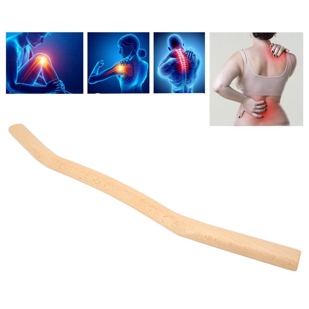 Body Gua Sha Stick Large M Shaped Soreness Relief Wooden Scraping Massage Tool for Back Belly Limbs Shoulder Neck