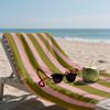 Striped amore Compact Travel Beach Towel Super Absorbent Sand Resistant, Microfiber for Swimming Camping Yoga